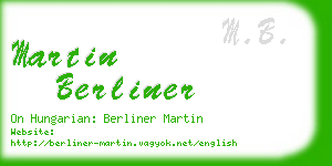 martin berliner business card